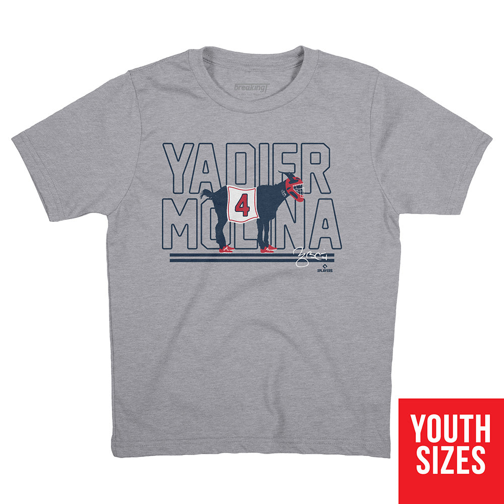 Yadier Molina: The Goat, Youth T-Shirt / Small - MLB - Sports Fan Gear | breakingt