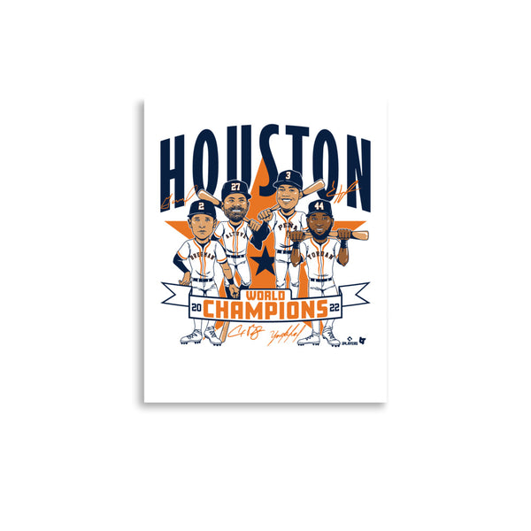 Houston: 2022 World Champions Caricature Art Print