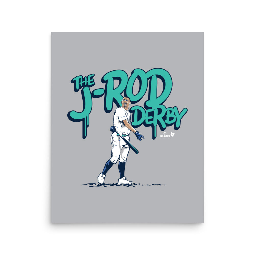 Julio Rodriguez: The J-Rod Derby Art Print, Seattle - MLBPA - BreakingT