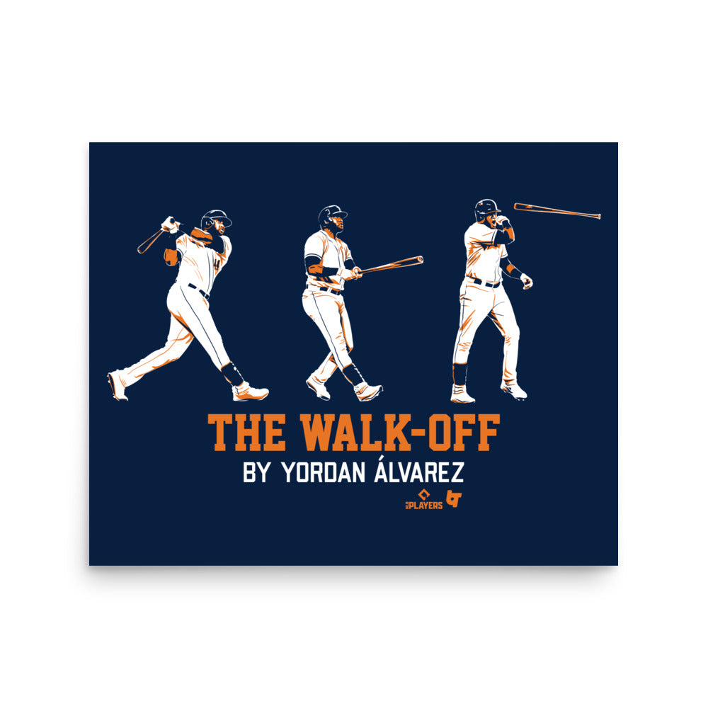 The Yordan Alvarez Walk-Off Art Print, MLBPI Licensed - BreakingT
