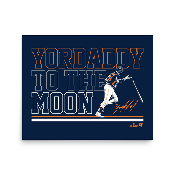 Yordan Álvarez: Yordaddy to the Moon Art Print
