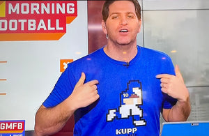 BreakingT's 8-Bit Cooper Kupp Shirt Featured On 'Good Morning Football'