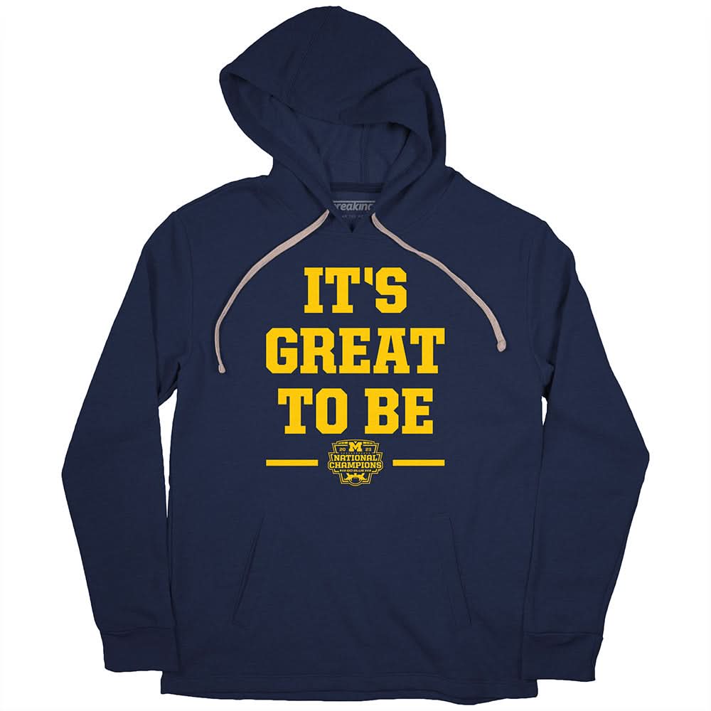Michigan Football: It's Great To Be National Champs 2023 Adult T-Shirt