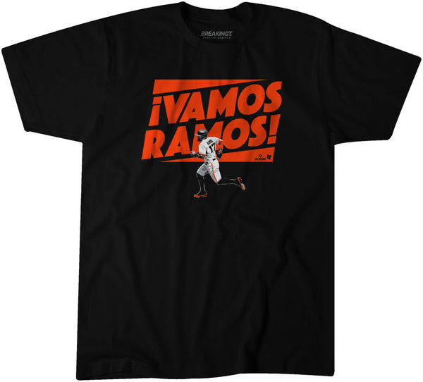 Heliot Ramos: Vamos Ramos Shirt, San Francisco - MLBPA Licensed - BreakingT