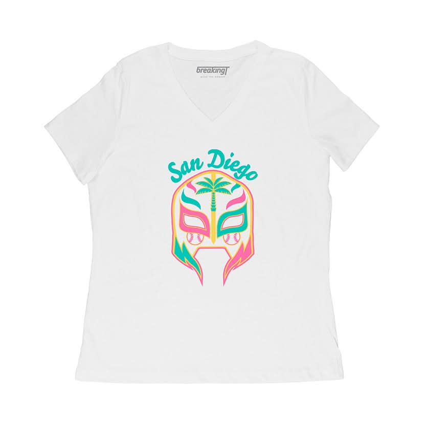 Lucha Mask Shirt + Hoodie - San Diego Baseball - BreakingT