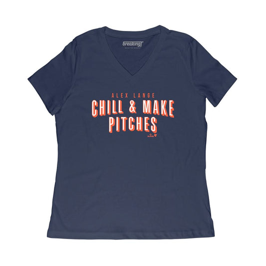 Alex Lange Chill And Make Pitches T-Shirt, Detroit - MLBPA - BreakingT