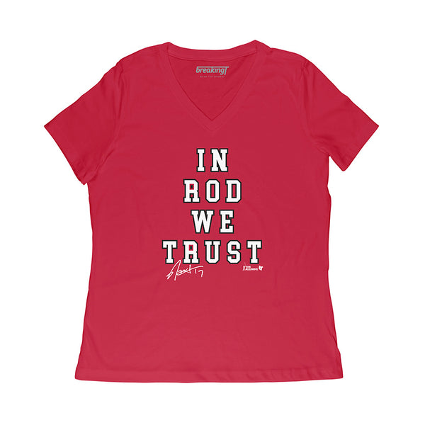 Women's Rod Brind'amour Rod Brind'Amour Backer T-Shirt - Ash - Tshirtsedge