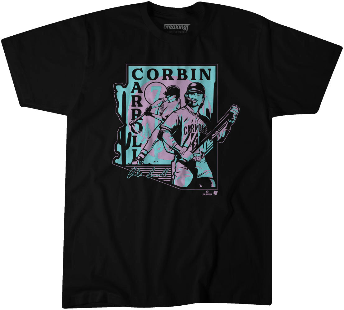 Arizona Diamondbacks Corbin Carroll Men's Cotton T-Shirt - Heather Gray - Arizona | 500 Level Major League Baseball Players Association (MLBPA)