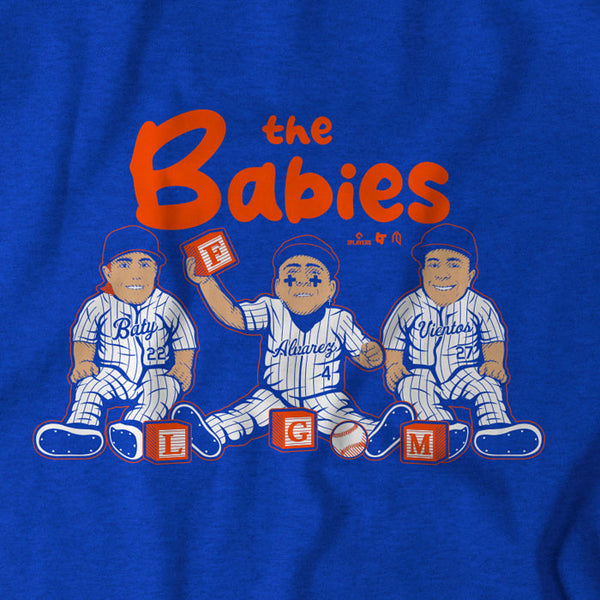 Brett Baty, Francisco Álvarez, & Mark Vientos: The Babies, Youth T-Shirt / Large - MLB_AthleteLogos - Sports Fan Gear | breakingt