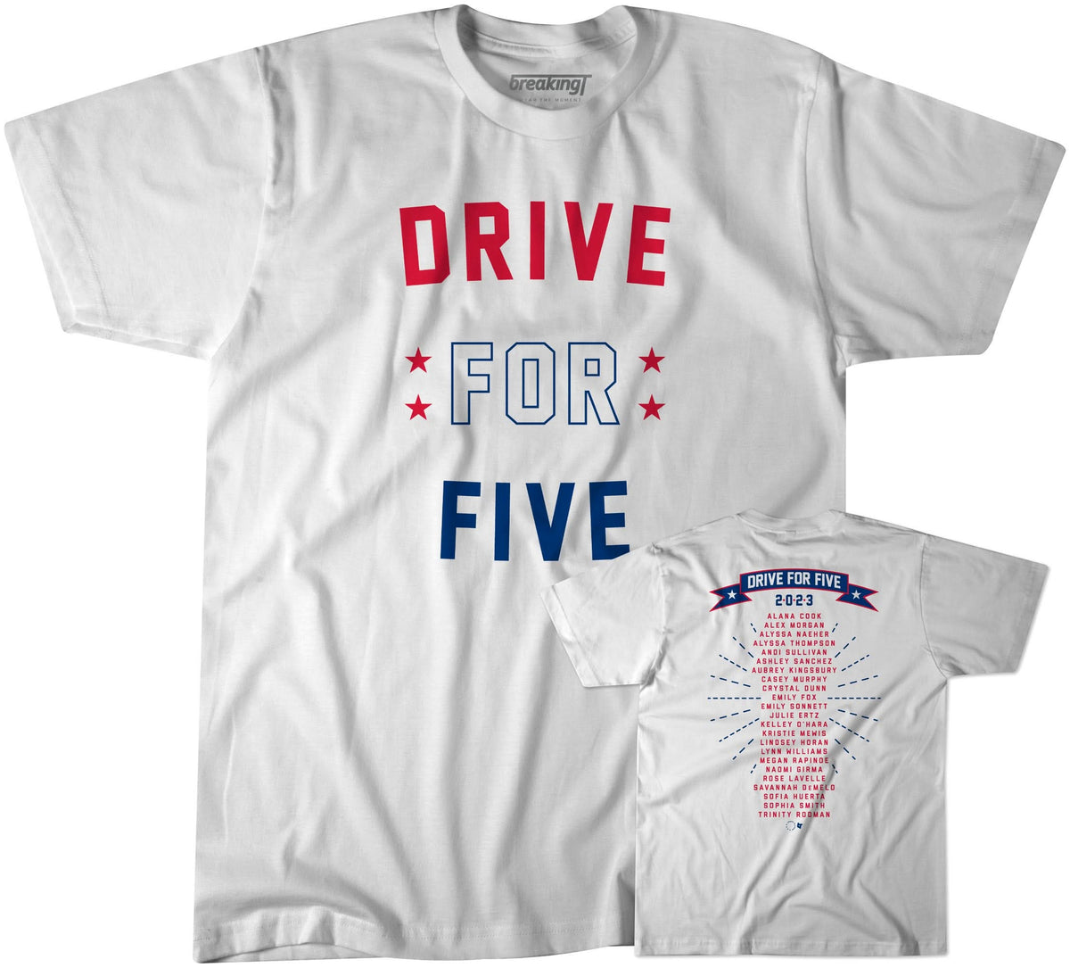For Five Roster 2023 Drive for Five Roster USWNTPA - Licensed by USWNTPA -BreakingT