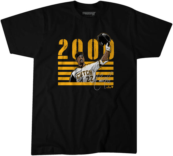 Andrew McCutchen: 2,000 Hits, Women's V-Neck T-Shirt / Black / Medium - MLB - Black - Sports Fan Gear | breakingt