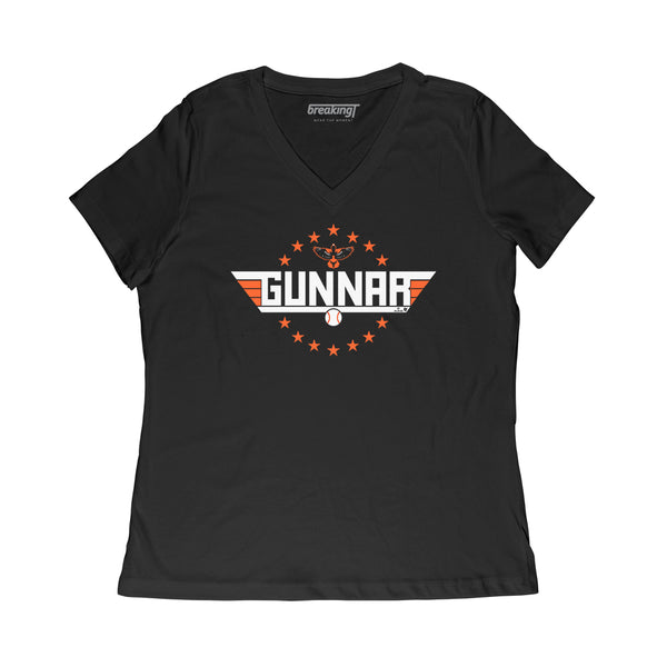 Gunnar Henderson: Gunnar Swing, Women's V-Neck T-Shirt / Medium - MLB - Sports Fan Gear | breakingt
