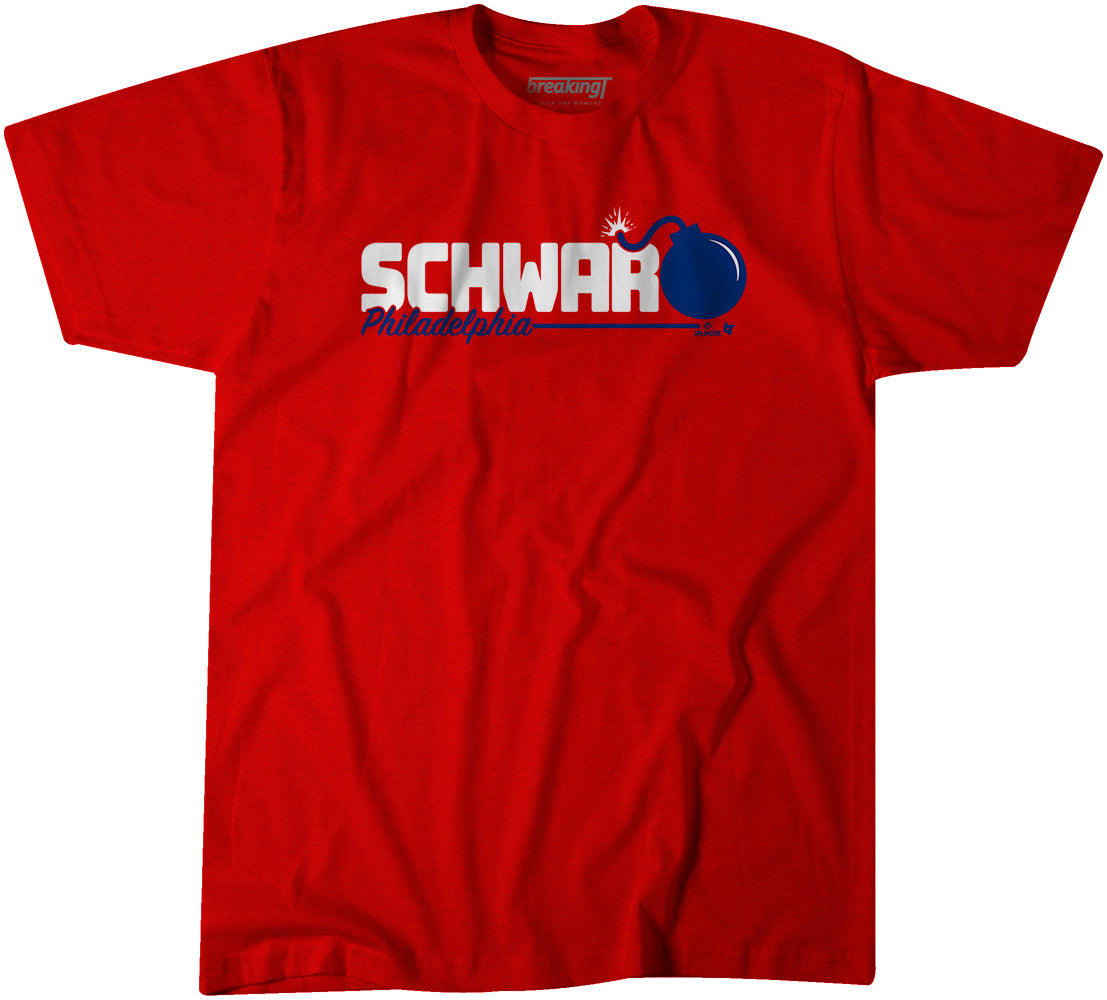 Kyle Schwarber: schwarbomb Philly, Adult T-Shirt / Extra Large - MLB - Sports Fan Gear | breakingt