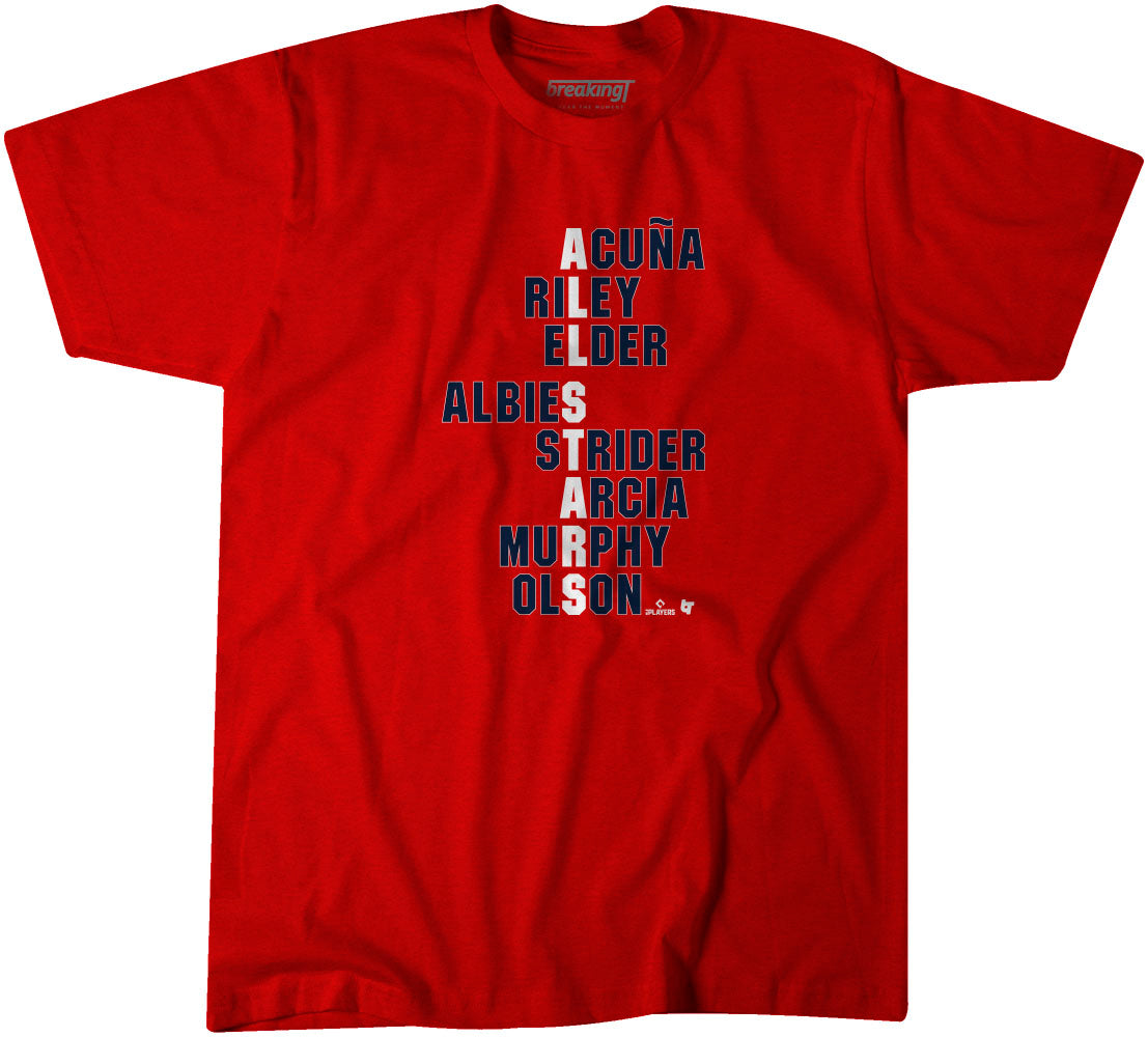 Ozzie Albies: Atlanta Text, Youth T-Shirt / Small - MLB - Sports Fan Gear | breakingt