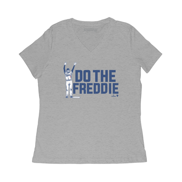 Freddie Freeman: Do The Freddie, Women's V-Neck T-Shirt / Extra Large - MLB - Sports Fan Gear | breakingt