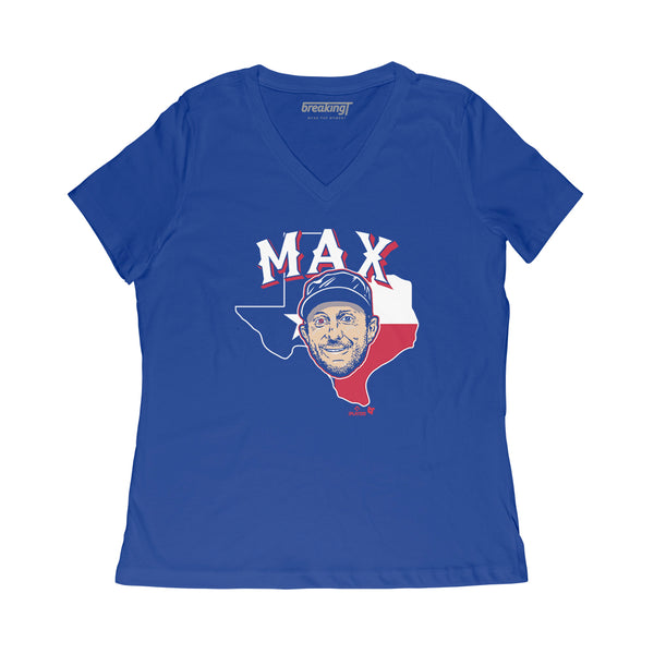 Max Scherzer: The Eyes of Texas, Women's V-Neck T-Shirt / Large - MLB - Sports Fan Gear | breakingt