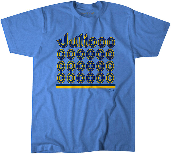 Julio Rodriguez: All The O's, Adult T-Shirt / 2XL - MLB - Sports Fan Gear | breakingt