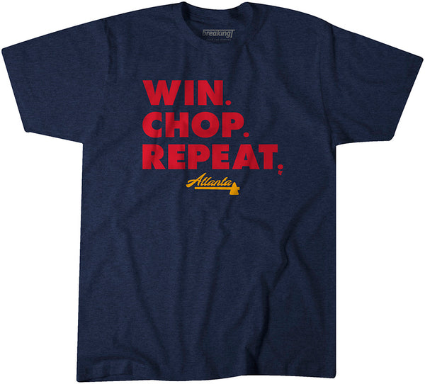Atlanta: Win. Chop. Repeat., Hoodie / Small - MLB - Sports Fan Gear | breakingt