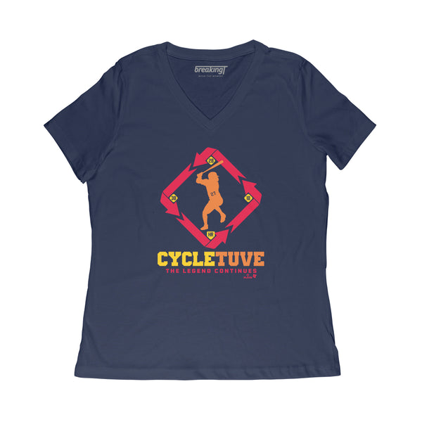 Jose Altuve: Cycle, Women's V-Neck T-Shirt / Medium - MLB - Sports Fan Gear | breakingt