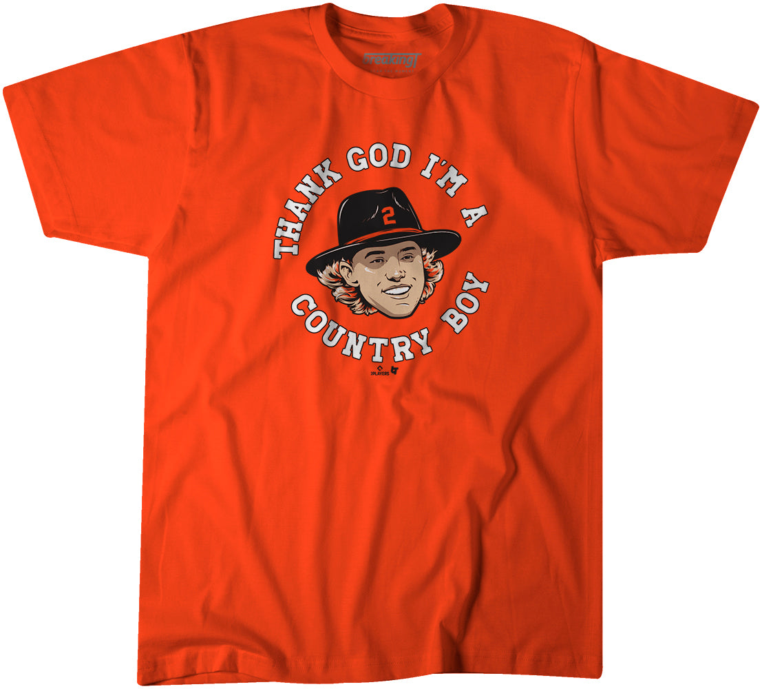 Gunnar Henderson: Country Boy Shirt, Baltimore - MLBPA - BreakingT