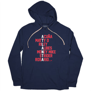 Atlanta Baseball Names Shirt + Hoodie - MLBPA Licensed - BreakingT