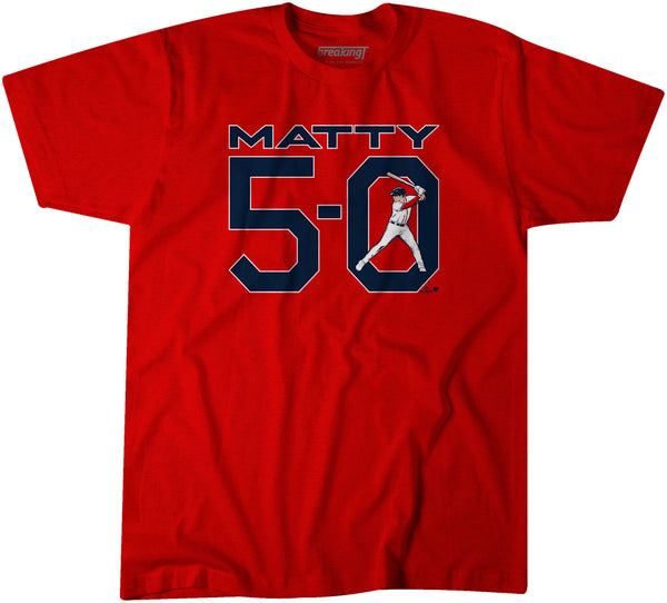 Matt Olson: Matty 5-0 Shirt, Atlanta - MLBPA Licensed -BreakingT
