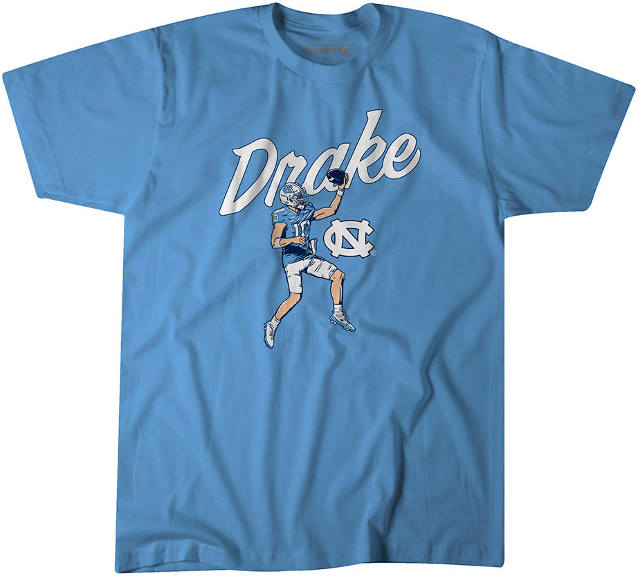 Unc Football Drake Maye Finger Roll Shirt - Shibtee Clothing