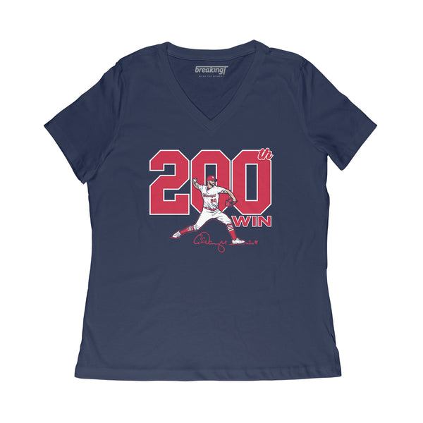 Adam Wainwright: 200, Women's V-Neck T-Shirt / Extra Large - MLB - Sports Fan Gear | breakingt