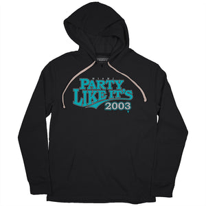 Miami Party Like It's 2003 Baseball Shirt + Hoodie - BreakingT