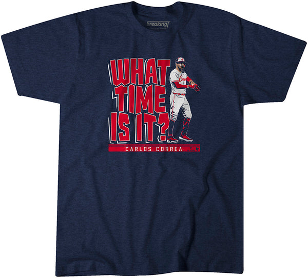 Carlos Correa: What Time Is It Minnesota, Youth T-Shirt / Medium - MLB - Sports Fan Gear | breakingt