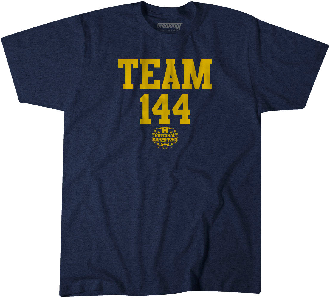 Team 144 National Champions Shirt - Michigan Licensed - BreakingT