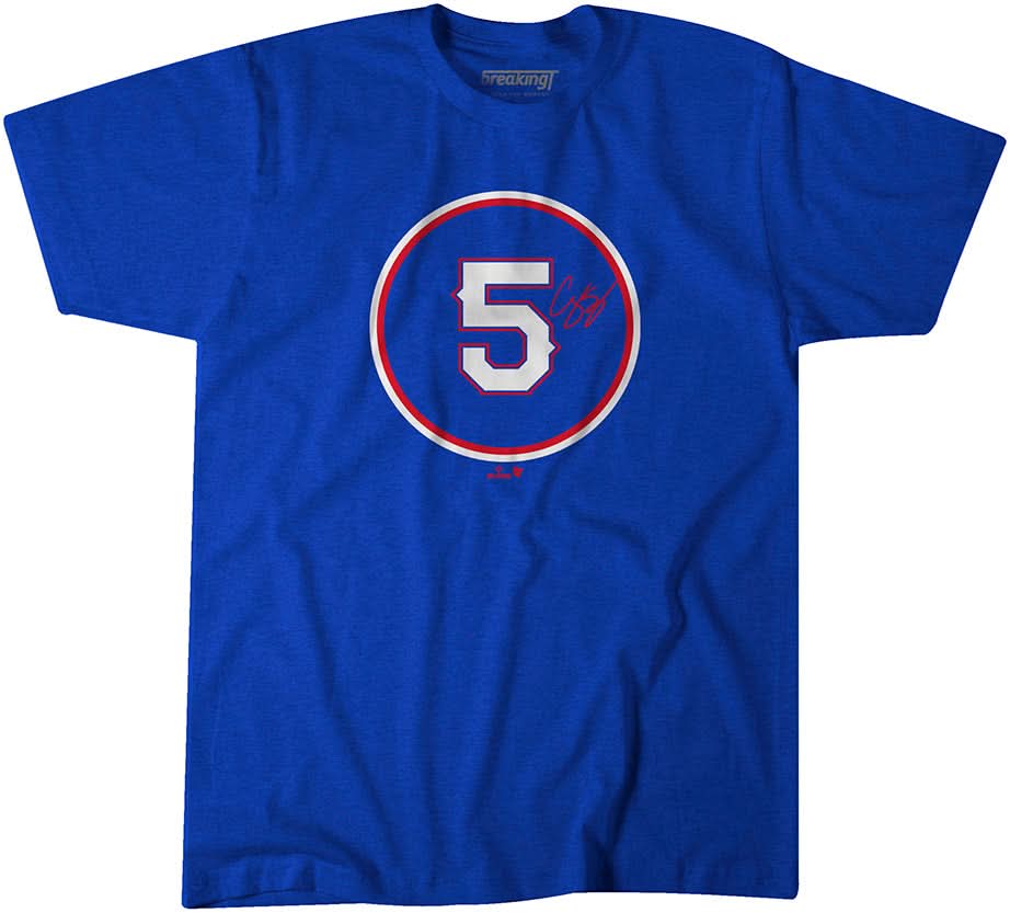 Corey Seager: Number Circle - Texas - MLBPA Licensed -BreakingT