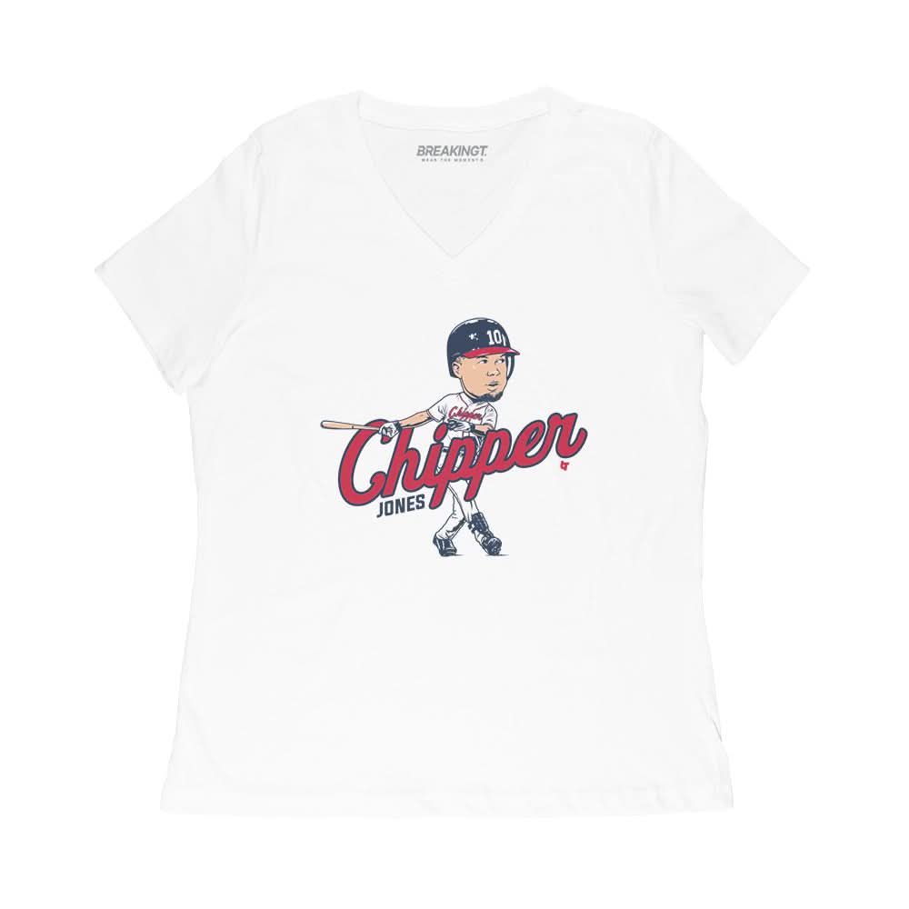 Chipper Jones: Caricature Shirt, Atlanta - MLBPAA Licensed - BreakingT