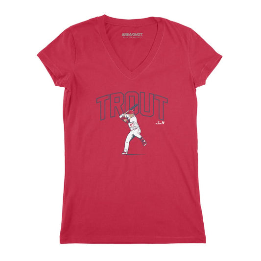 Mike Trout: Slugger Swing Shirt - MLBPA Licensed - BreakingT