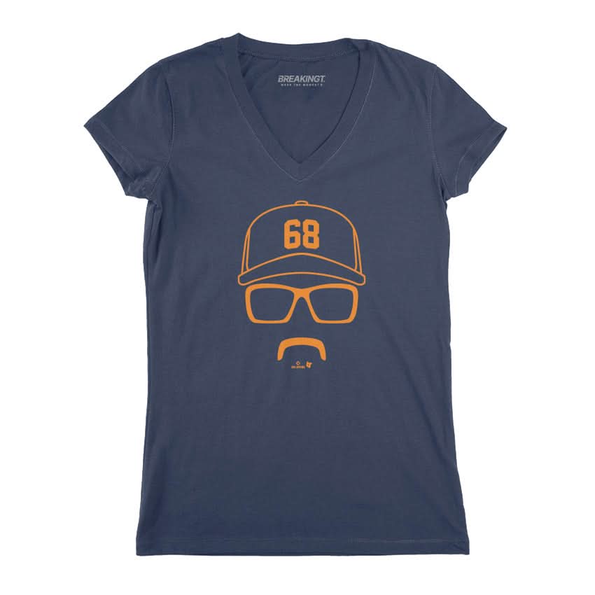 JP France: Rec Specs & Stache Shirt, HOU - MLBPA Licensed - BreakingT