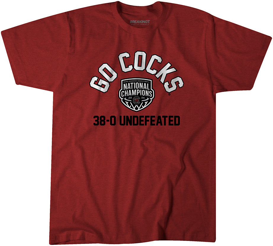 South Carolina Women's Basketball: Go Cocks 2024 National Champions Adult T-Shirt