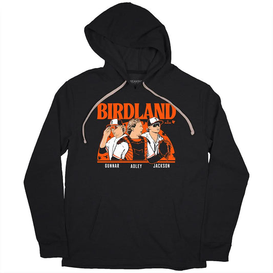 Rutschman, Henderson, & Holliday: Birdland Shirt - MLBPA - BreakingT