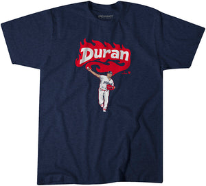 Jhoan Duran Flames Shirt, Minnesota - MLBPA Licensed - BreakingT