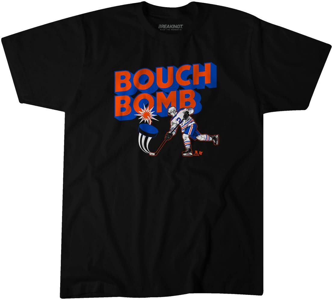 Evan Bouchard: Bouch Bomb Shirt, Edmonton - NHLPA Licensed - BreakingT