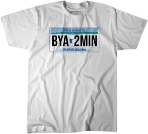 Minnesota: BYA2MIN License Plate Adult T-Shirt