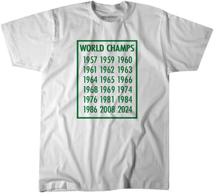 Boston Basketball: 18-Time World Champions Adult T-Shirt