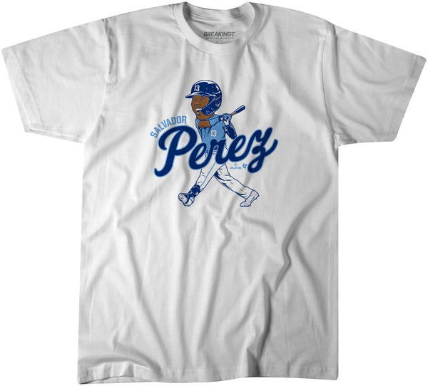 Salvador Perez Caricature Shirt, KC - MLBPA Licensed - BreakingT