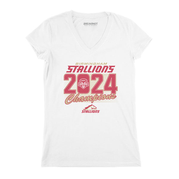 Birmingham Stallions: 2024 UFL Champions Adult T-Shirt