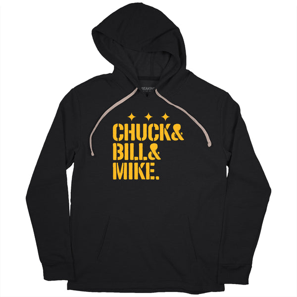 Pittsburgh Football: Chuck & Bill & Mike T-Shirt | Pittsburgh Pro Football