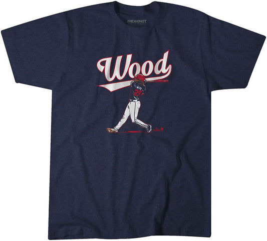 James Wood Slugger Swing Shirt, Washington - MLBPA Licensed -BreakingT