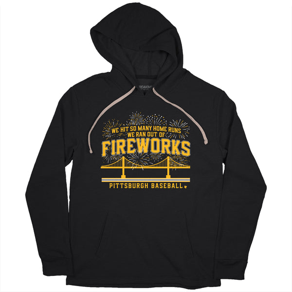 Home Run Fireworks T-Shirt - Pittsburgh Baseball - BreakingT