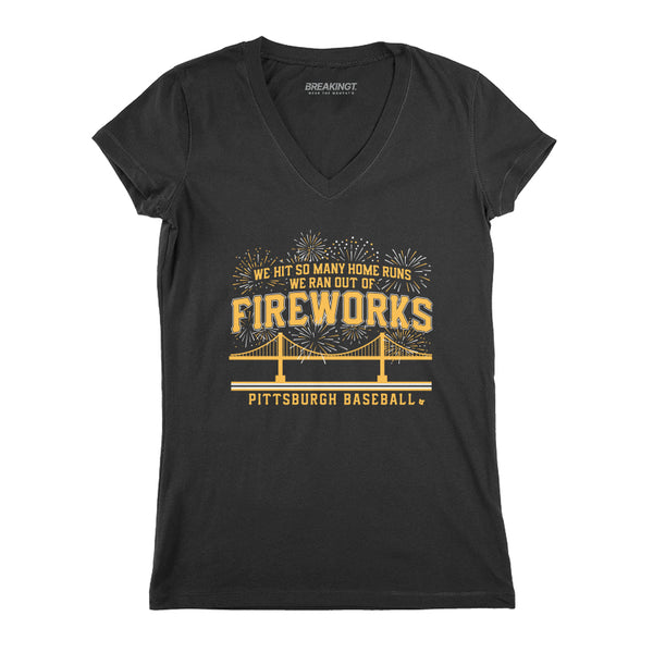 Home Run Fireworks T-Shirt - Pittsburgh Baseball - BreakingT