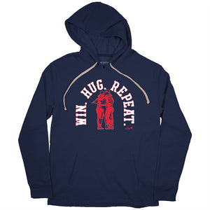 Win. Hug. Repeat. Shirt, Boston Baseball - MLBPA Licensed - BreakingT