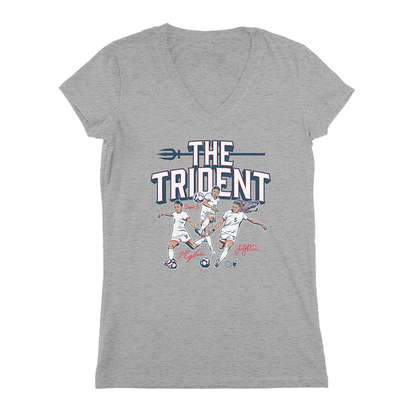 USWNT Trident T-Shirt Swanson, Rodman, Smith Trident