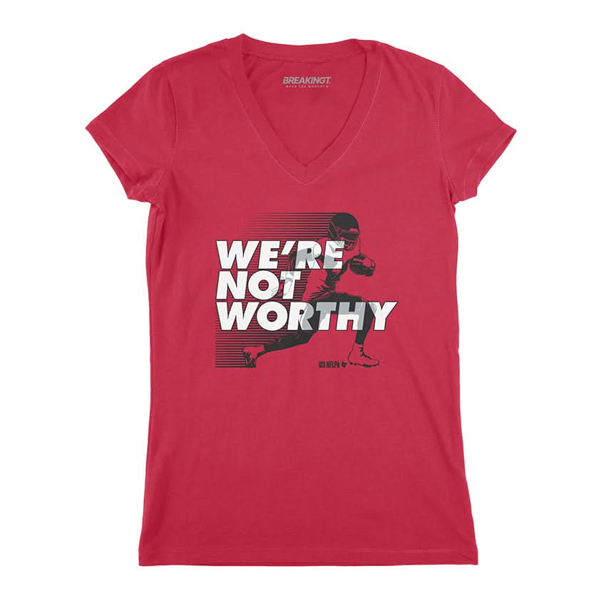 Xavier Worthy: We're Not Worthy Shirt, KC - NFLPA Licensed - BreakingT